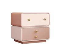 Mesilla de Noche Rosa Mesilla de Noche Infantil Mesita de Noche Sencilla Mesita de Noche de Madera Extremo del Sofá for Dormitorio con 2 cajones for Salón Dormitorio(A,40cm/16in)