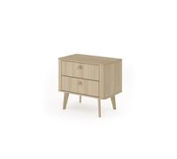 Mesilla de noche viki 63x38x57 beige 57 cm