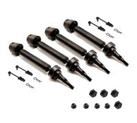 Mesimsple Vorteks CVD Eje de transmisión y clips de cuerpo y cubo hexagonal de rueda para Arrma 1/10 Senton Granite Vorteks 3S eje de transmisión delantero trasero 550 MEGA actualizaciones parte negro