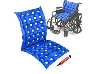 MESINURS Bedridden Air - Cojín Inflable para Asiento con Respaldo Completo para Silla de Ruedas, Almohadilla de Asiento para Personas Mayores discapacitadas (A)