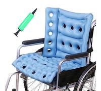 MESINURS Cojín de asiento inflable para silla de ruedas con respaldo completo para pacientes ancianos encamados, almohadilla de asiento para alivio del dolor de espalda (B)