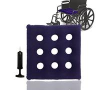 MESINURS Cojín inflable para pacientes encamados, almohada cuadrada de forro polar para úlceras de cama para ancianos y discapacitados, transpirable para silla de ruedas y silla de baño