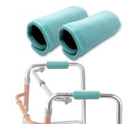 Universal Walker - Fundas acolchadas para agarre de mano, cojín médico suave de alta calidad, acolchado de espuma viscoelástica, absorbente, cómodo, lavable, color verde