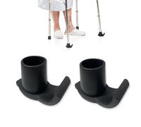 MESINURS Walker Glide Skis - Tapón universal de repuesto para patas de goma para andador plegable, 1-1/8 pulgadas (28 mm), 2 unidades (negro)