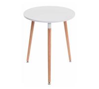 Mesita auxiliar amalie madera blanco ø 60 cm