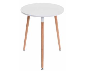 Mesita auxiliar amalie madera blanco ø 60 cm