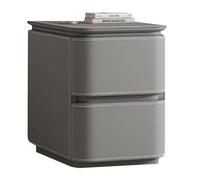 Mesita Auxiliar de Madera Maciza for Dormitorio, Ideal como mesita de Noche for Salones, dormitorios u oficinas. Una mesita Auxiliar Minimalista con Dos cajones.(E,50cm(19.68in))