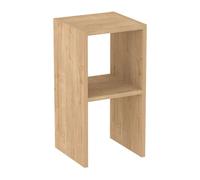 Miroytengo Mesita Auxiliar, Mesita de Noche Fesa, salón o Dormitorio Madera Claro Roble Cambrian 1 Estante para Decorar melamina 30x60x30 cm