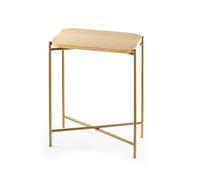 Mesita auxiliar rectangular con patas de metal h56 cm - jamie