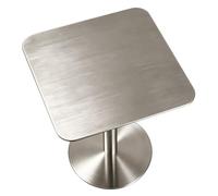 Mesita auxiliar redonda, mesita pequeña para bebidas, de acero inoxidable | Mesa de bar tipo bistró, de altura de mostrador, redonda, para interior y exterior, cocina y comedor(Square,40x40x75cm)