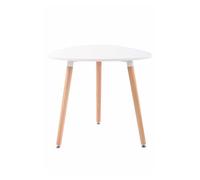 CLP Mesita de Café Abenra I Mesa Auxiliar con Tablero de MDF I Mesa de Centro con Pies de Madera I Mesa Auxiliar Moderna I Color:, Color:Blanco, Tamaño:80 cm