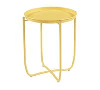 Mesita de jardín sandefjord acero 53x40 cm - amarillo [en.casa]