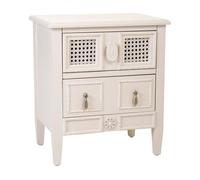 Mesita de madera lacada en 46x32x52 beige