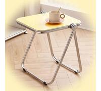 Mesita de noche acrílica, mesa auxiliar plegable portátil para sala de estar, cocina y dormitorio, elegante mesa de centro transparente
