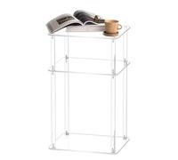 Mesita de noche acrílica - mesita de noche moderna, mesa de acento para el hogar clara acrílica, slim mesa de mesa de casa para espacios pequeños