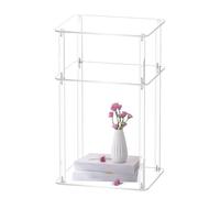 Mesita de noche acrílica, mesita de noche pequeña, decoración del hogar, extremo pequeño, 3 niveles, acrílico transparente para espacios