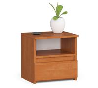 Mesita de noche akord cl1 aliso 40 cm 1 cajón frente en color aliso 1 estante 40x35x40 cm