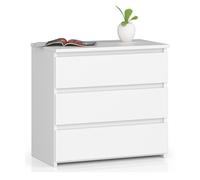 Megaastore - Cómoda con cajones, color blanco