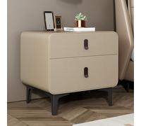 Mesita de noche alta con cajón deslizante y cabina, mesa auxiliar estrecha para dormitorio y sala de estar, muebles de dormitorio con acabado de latón Adorneve (tamaño: 40 x 40 x 48 cm)