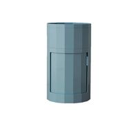 Mesita de noche antigua, armario de almacenamiento pequeño con puerta giratoria, diseño simple para decoración del hogar