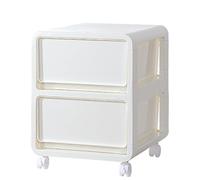 Mesita de noche blanca, mesa auxiliar con cajón de almacenamiento con ruedas, mesita de noche de varios niveles para dormitorio, sala de estar