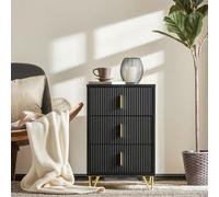 Mesita de Noche cajones 40x40x63 cm Negro SoBuy FBT115-L-SCH