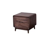 Mesita de Noche Casera Mesita de noche de madera maciza de nogal de 50 x 40 x 50 cm, moderna mesita de noche con almacenamiento, mueble de dormitorio sencillo. Gabinetes de Los Lados Del Sofá
