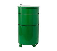 Mesita de noche cilíndrica creativa con cajones, mesa de centro rodante para espacios pequeños, diseño moderno, mesita de noche sobre ruedas, solución de almacenamiento versátil