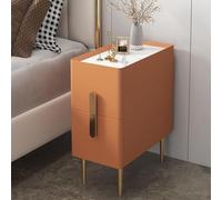 Mesita de noche compacta con 2 cajones, ideal para espacios pequeños, mesa auxiliar versátil para dormitorio, sala de estar, baño, balcón, parte superior de pizarra (30 cm)