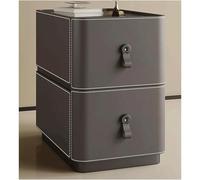 Mesita de noche compacta con cajones, mesita de noche que ahorra espacio para espacios pequeños, salas de estar y oficinas