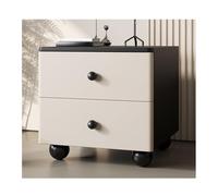 Mesita de noche con 2 cajones, armario de almacenamiento funcional para dormitorio y sala de estar, muebles modernos que ahorran espacio para una fácil organización