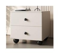 Mesita de noche con 2 cajones, armario de almacenamiento funcional para dormitorio y sala de estar, muebles modernos que ahorran espacio para una fácil organización