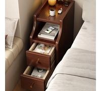 Mesita de noche con 2 cajones de almacenamiento, mesita de noche de madera, mesa auxiliar vintage para muebles de sala de estar o dormitorio