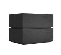 Mesita De Noche con 2 Cajones, Mesita De Noche Rectangular, Mesita De Noche Pequeña, Mesa Auxiliar, Mueble Auxiliar para Dormitorio, Sala De Estar, Sofá, Oficina(Black,50x40x42cm)