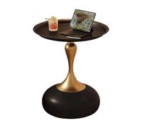 Mesita De Noche con Almacenamiento,Mesa De Centro Portátil con Un Gran Tablero Antivuelco, Capaz De Soportar hasta 15 Kg, Adecuada For Espacios Pequeños(Black)