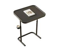 Mesita De Noche con Almacenamiento,Mesita De Noche Plegable Y Portátil,3 Niveles De Altura Ajustables Y Una Mesa Inclinable,un Tamaño Pequeño(Black)