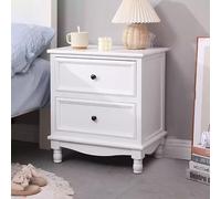 Mesita De Noche con Cajón, Mesita De Noche Alta, Mesitas De Noche De Mediados De Siglo con Estante De Almacenamiento Abierto, Mesita De Noche De Madera Para Sofá De Sala De Estar De Dormitorio(White,5