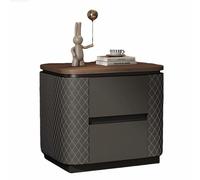 Mesita de Noche con cajones, Ideal para Salones, dormitorios y sofás, con una Mesa Auxiliar con Amplia Capacidad de Almacenamiento(Gray,Small)