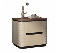 Mesita de Noche con cajones, Ideal para Salones, dormitorios y sofás, con una Mesa Auxiliar con Amplia Capacidad de Almacenamiento(White,Medium)