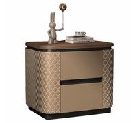 Mesita de Noche con cajones, Ideal para Salones, dormitorios y sofás, con una Mesa Auxiliar con Amplia Capacidad de Almacenamiento(Khaki,Small)