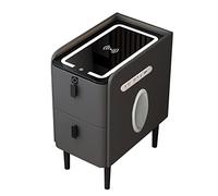 Mesita de noche con carga inalámbrica, altavoces integrados, puertos USB y 2 cajones para una comodidad moderna del dormitorio