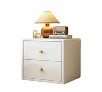 Mesita de Noche con Gran Capacidad de Almacenamiento, mesita de Noche Moderna con cajones, Ideal para Decorar y organizar el Dormitorio(White)