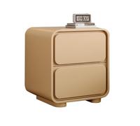Mesita de noche con patas de madera maciza, mesita de noche de 2 cajones, organizador de almacenamiento para dormitorio y sala de estar
