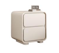Mesita de noche con patas de madera maciza, mesita de noche de 2 cajones, organizador de almacenamiento para dormitorio y sala de estar