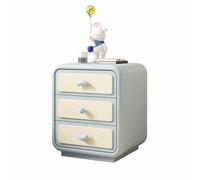 Mesita de Noche con Tres cajones para Almacenamiento, diseño de pie, Adecuada para Habitaciones Infantiles o Estudios para una organización y Almacenamiento por categorías(Blue,(16 * 16 * 24in))