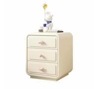 Mesita de Noche con Tres cajones para Almacenamiento, diseño de pie, Adecuada para Habitaciones Infantiles o Estudios para una organización y Almacenamiento por categorías(White,(20x16x24in))