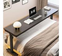 Mesita de noche de altura ajustable, bandeja móvil para laptop con ruedas, estación de trabajo para uso hospitalario, mesita de noche portátil, perfecta para oficina en casa y estudio.