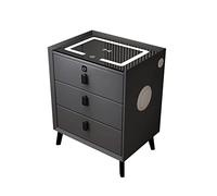 Mesita de noche de carga inalámbrica con altavoz Bluetooth y bloqueo de huellas dactilares, muebles modernos para una vida cómoda