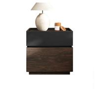 Mesita de Noche de Estilo nórdico Moderno y Minimalista, con cajones, Ideal for Guardar Objetos Junto a la Cama. Mesita de Noche for Dormitorio y salón(Black,50cm(19.7inch))