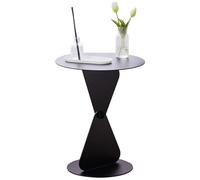 Mesita de noche de estilo simple en forma de X, mesa de sofá pequeña de hierro, no requiere instalación
